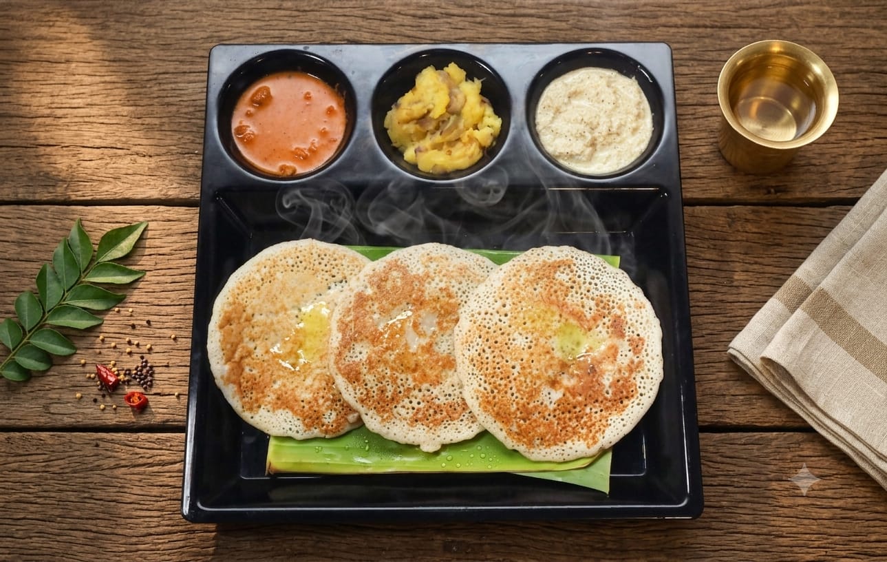 Set Dosa served fresh
